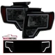 Smoke Headlights Fits 2009-2014 Ford F150 F-150 LED Tube Head Lamps Left+Right