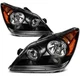 Fits 2005-10 Honda Odyssey 3.5L Black Housing Headlights Assembly Pair