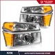 2pcs Headlights Assembly For 2004-2012 Chevy Colorado GMC Canyon Chrome Housing 2pcs Headlights Assembly For 2004-2012 Chevy Colorado GMC Canyon Chrome Housing