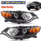 Fit 2009-2014 Acura TSX HID Xenon Headlights Black Amber Assembly Left + Right