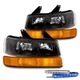 For 03-23 Chevy Express/GMC Savana Headlights w/Bumper Signal Lamps+Blue LED DRL