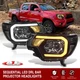 Black Sequential LED DRL Projector Headlight Lamps For 2012-2015 Toyota Tacoma