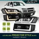 Black LED Head Light Dynamic Turn Signal Lamp For 02-06 Avalanche Body Cladding
