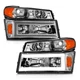LED C Bar Headlights Parking Lights For 04-12 Chevy Colorado GMC Canyon