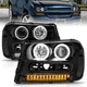 Black Clear Lens Headlight Assembly w/Halo for 02-07 Chevy Trailblazer [CCFL]