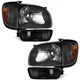 Pair Headlights For 2001-2004 Toyota Tacoma Black Lamp Assembly + Corner Light