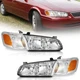 Pair Headlights Assembly For 2000-2001 Toyota Camry Chrome Headlamp+Corner Light
