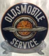 Retro Oldsmobile Service Pin-Badge 3" Service and Sales Rocket 88 442  Cutlass
