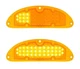 Pair Amber Sequential LED Parking Lights For 1955 Chevy Bel Air 150 210