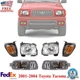 Headlights Assembly + Corner &Turn Signal Lights Kit For 2001-2004 Toyota Tacoma
