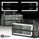 Fits 94-98 GMC C/K 1500 2500 Sierra Yukon LED Tube Headlights+Corner Lamps Smoke