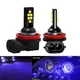 2x H11 H9 H8 Purple LED Bulbs SMD 3030 Fog Driving Light Super Bright for Toyota