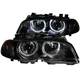 Anzo LED Headlights W/ Halo Black for 01-03 BMW 323Ci/325Ci/328Ci/330Ci|01-04 M3