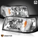 Fits 1993-1997 Ford Ranger 1PC Style Headlights Corner Turn Signal Lamps 93-97