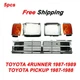 For 1987 1988 1989 TOYOTA  4RUNNER PICKUP Grille & Headlamp Door & Assembly 5pcs