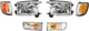 Headlight Kit for Toyota 4Runner 1999-2002, Right (Passenger) and Left (Driver)