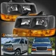 Fits 2003-2023 Chevy Express GMC Savana Headlights with Bumper Signal Lamps L+R