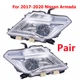 LED DRL Headlamps Driver Passenger Side For 2017 2018 2019 2020 Nissan Armada