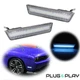 For 08-14 Dodge Challenger Reflector front Ice Blue LED Side Marker Lights Clear