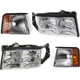 Headlight Kit For 1997-1999 Cadillac DeVille FWD Left and Right With Corner Lamp