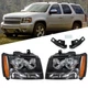 For Chevy Avalanche Tahoe Suburban 2007-2013 2014 Headlights Amber Corner Black