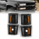ANZO 1994-1998 Chevrolet Blazer Corner Lights Black Housing Clear Lens w/ Amber 