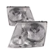 Fits 02-05 Ford Explorer Headlights Headlamps Pair Set Halogen Chrome