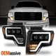 For 2009-2014 Ford F150 Triple Projector Full Led Headlights lights Left + RIght