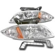 FOR 00-02 CHEVY CAVALIER CHROME HEADLIGHTS HEADLAMP LAMP W/CORNER+BUMPER LED DRL FOR 00-02 CHEVY CAVALIER CHROME HEADLIGHTS HEADLAMP LAMP W/CORNER+BUMPER LED DRL