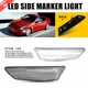 2X Clear Lens White LED Bumper Side Marker Lights For Infiniti G35 Coupe 03-07