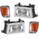 Headlight Kit For 1993-1998 Toyota T100 With Corner Light Left and Right Side