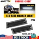 White LED Smoke Lens Front Fender Marker Lights For 81-91 Chevy GMC Blazer 2-10X
