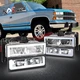 Square Box Style LED DRL Headlight+Turn Signal Lamp for Chevy GMC C/K 1988-2000