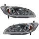 Left and Right Side Headlight For Honda Civic 2004-2005 Coupe Sedan Halogen