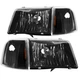 For 1993-1997 Ford Ranger Pickup Black Headlights +Signal Lamps 93-97 Left+Right