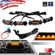 Smoked Front Grille Amber LED Lights For 2016-2019 Toyota Tacoma w/TRD Pro Grill