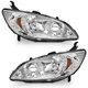 Chrome Pair Headlights Assembly For 2004-2005 Honda Civic 2/4 Door Headlamps L+R
