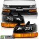 For 2003-2023 Chevy Express/GMC Savana Headlights w/Bumper Parking Signal Lamps