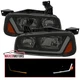 Black Smoke Headlights Fits 2006-2010 Dodge Charger LED Strip Sequential Signal