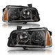 Pair Smoke Amber Headlamp For 2006-2010 Dodge Charger Halogen Headlight Assembly