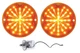 United Pacific Amber LED Parking Light Pair For 1958 Chevy Impala Models