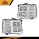 Fit For 07-13 Chevy Silverado 1500 2500 LED DRL Bar Tube Chrome Headlights Fit For 07-13 Chevy Silverado 1500 2500 LED DRL Bar Tube Chrome Headlights