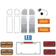 69-70 Chevy GMC Truck LED Clear Tail Side Marker Park License Lamp Lenses Set NH