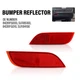 2XRed Len Rear Bumper Bar Reflector Left+Right Set for 23-15 Subaru XV Crosstrek
