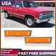 Side Chrome Light Bezel Marker Pair Set for Chevy Blazer Suburban GMC C/K Pickup