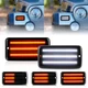 LED Sequential Front Turn Signal Lights White DRL For 1997-2006 Jeep Wrangler TJ