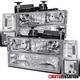 Fit 1994-1998 GMC Sierra Yukon Suburban Headlights+Bumper+Corner Signal Lamps
