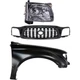 Grille Kit For 2001-2004 Toyota Tacoma with Left Fender and Headlight