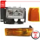 Corner Lights & Headlights set of 3 pc halogen for 89-92 Ford Ranger S, STX, XLT