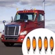 Amber LED Cab Roof Marker Lights Fit 2008-2017 Freightliner Cascadia 5 Pack